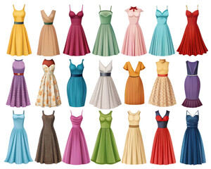 Fototapeta premium Dress Collection Illustration Set