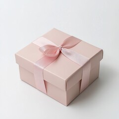 Obraz premium Pink Gift Box on White Background (3)