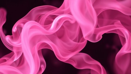 Obraz premium Swirling Translucent Pink Smoke Against Dark Background