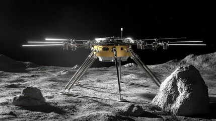 Fleet of Autonomous Mining Drones Scanning Asteroid Field with Beams