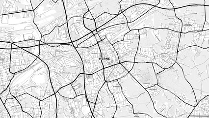 Minimalist Herne Street Map With
