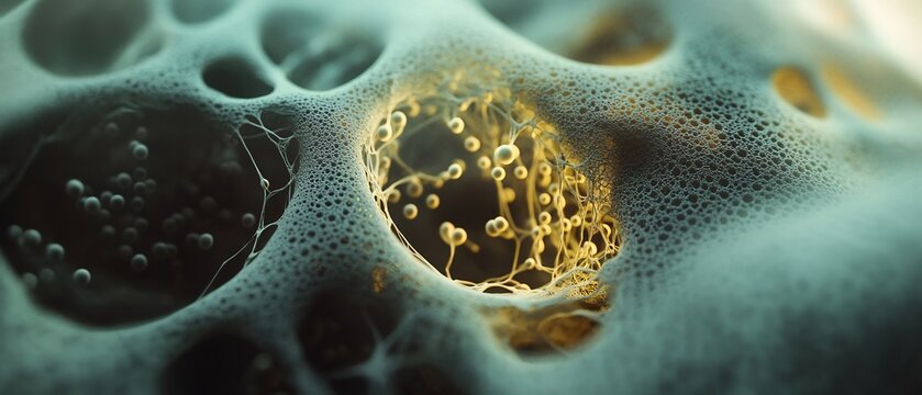 Dynamic cellular interior view of vesicle transport along microtubule glowing detail cinematic depth of field ultra realistic texture proportionately accurate anatomy seamless symmetry high fidelity
