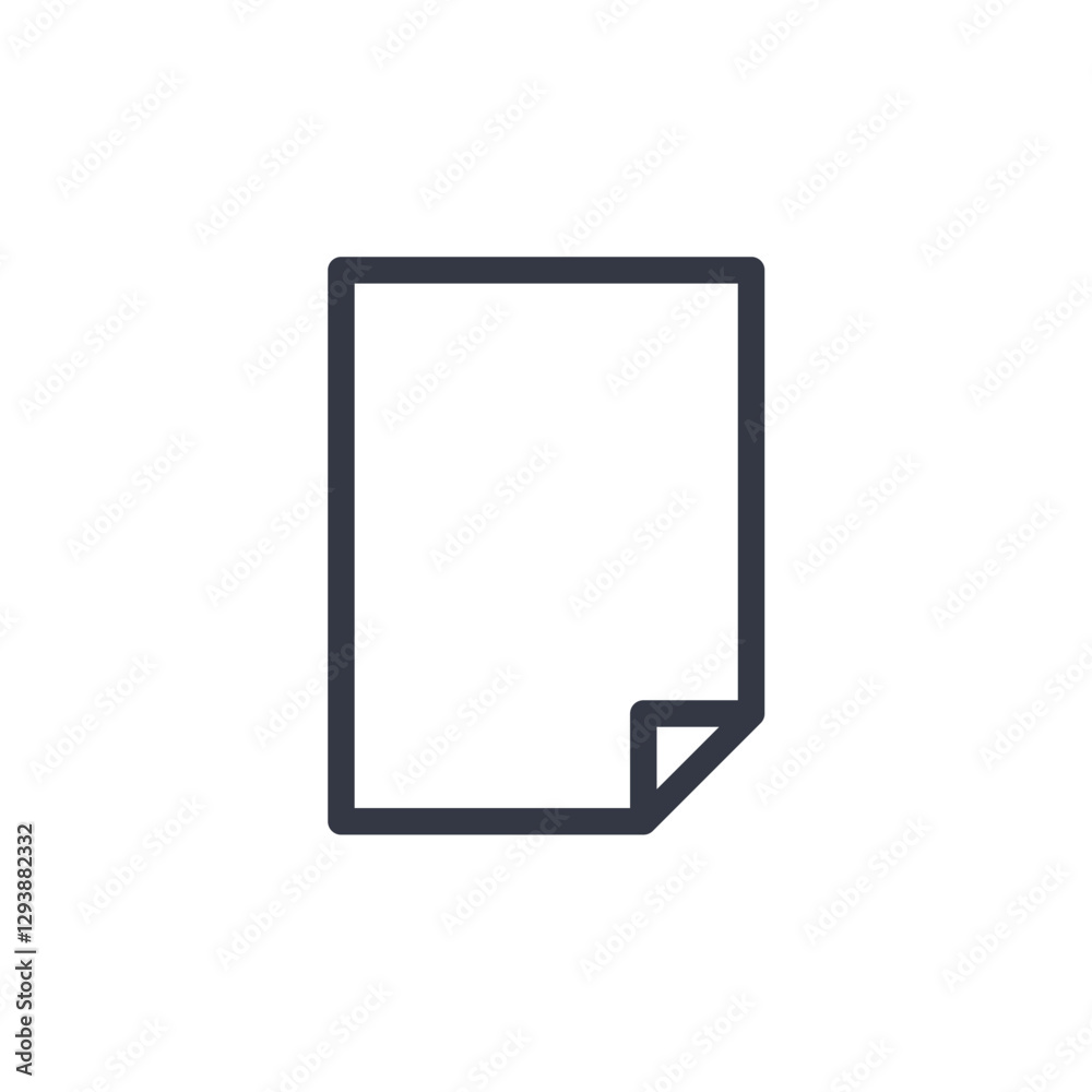 Poster blank document icon symbol vector sign isolated on white background illustration for graphic and web