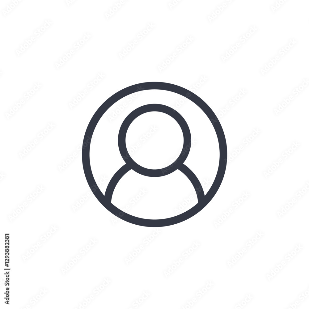 Poster user icon symbol vector sign isolated on white background illustration for graphic and web design