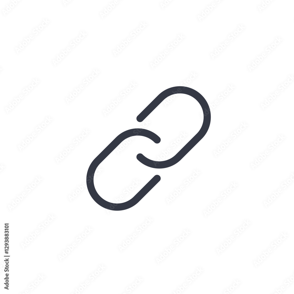 Poster link icon symbol vector sign isolated on white background illustration for graphic and web design