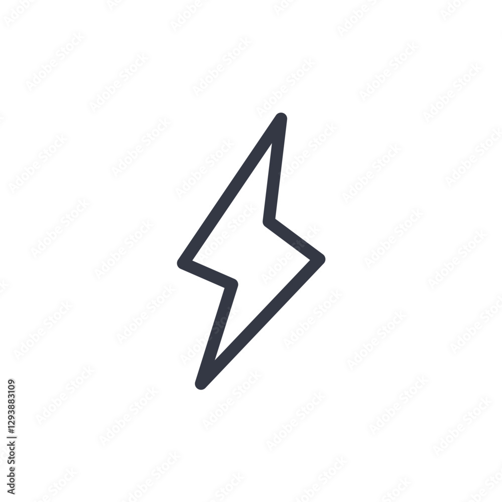 Aufkleber lightning icon symbol vector sign isolated on white background illustration for graphic and web design