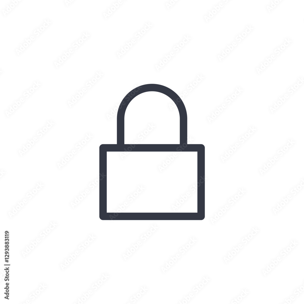 Poster lock icon symbol vector sign isolated on white background illustration for graphic and web design