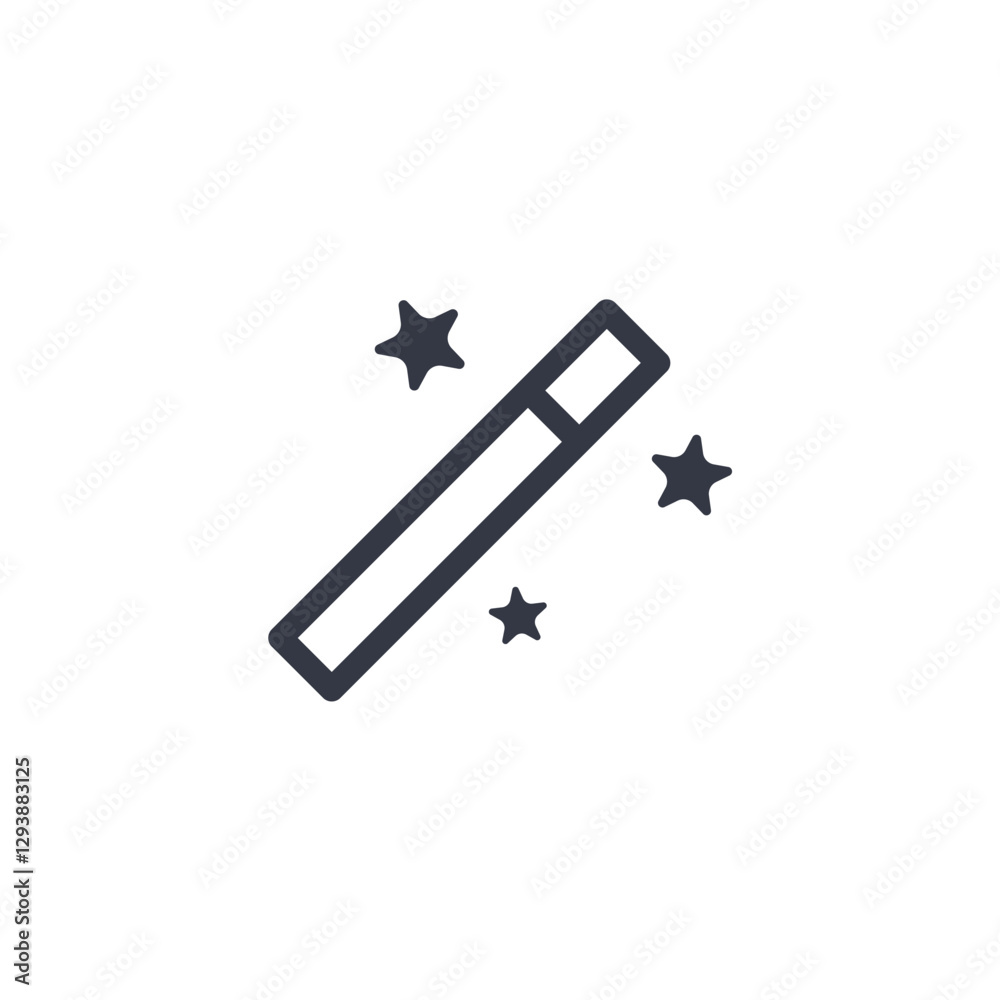 Aufkleber magic wand icon symbol vector sign isolated on white background illustration for graphic and web des