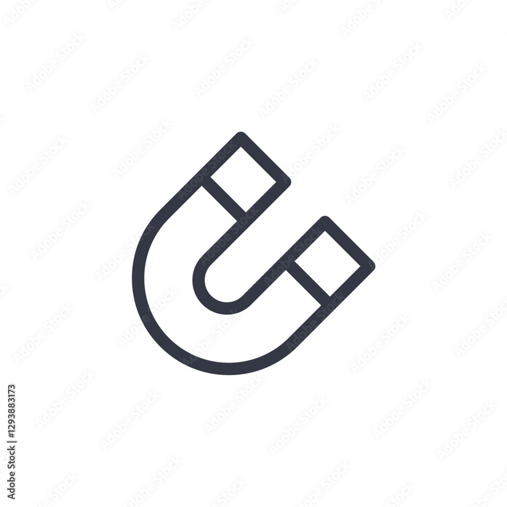 Poster magnet icon symbol vector sign isolated on white background illustration for graphic and web design