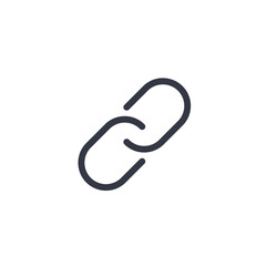 link icon symbol vector sign isolated on white background illustration for graphic and web design