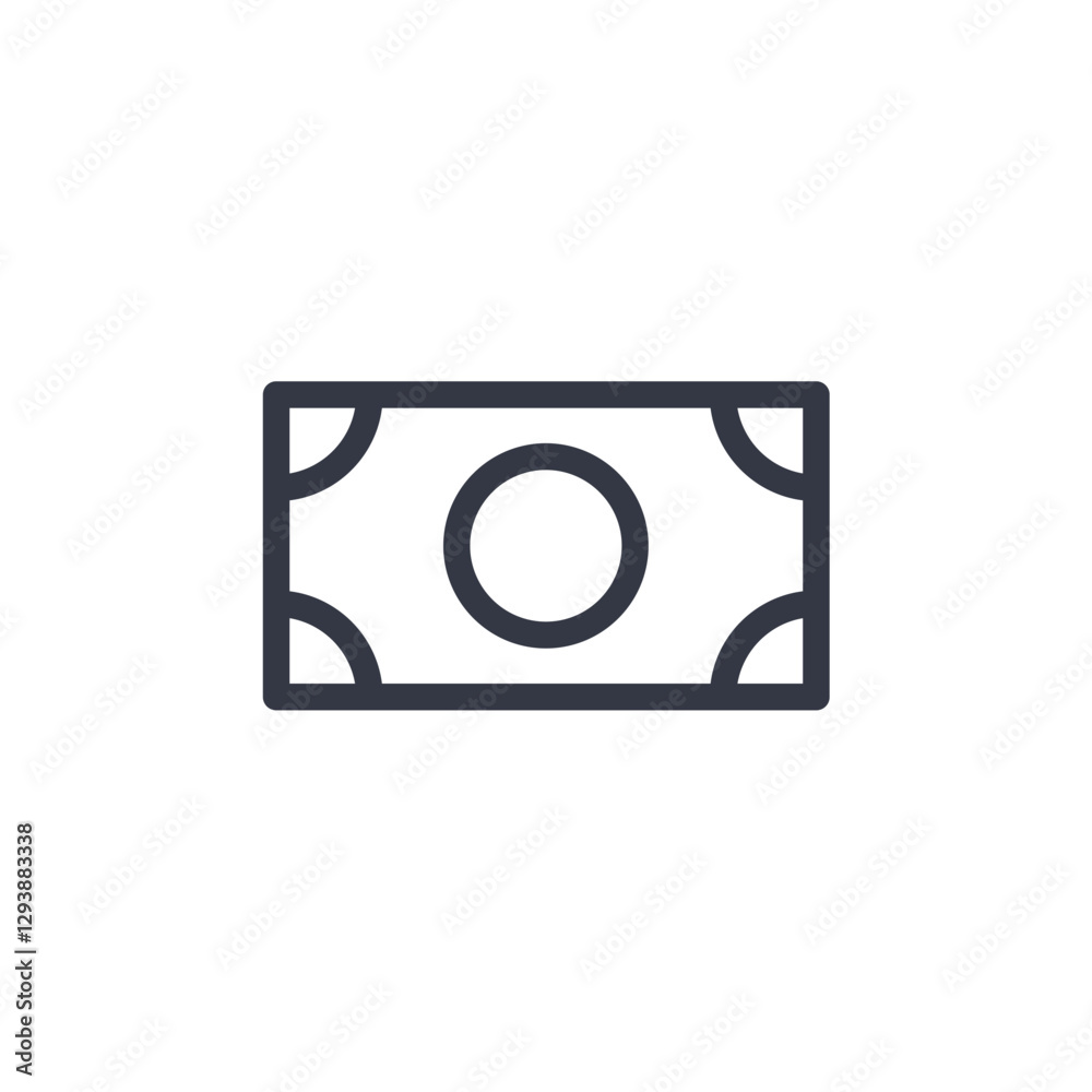 Poster money icon symbol vector sign isolated on white background illustration for graphic and web design