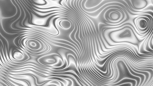 Liquid Platinum. Animated spiral background. Labyrinth rotating in  circle. Boiling silver. Transformer. Streams of energy. Hypnotic screensaver. Intro for business, presentations,  social media. 4k