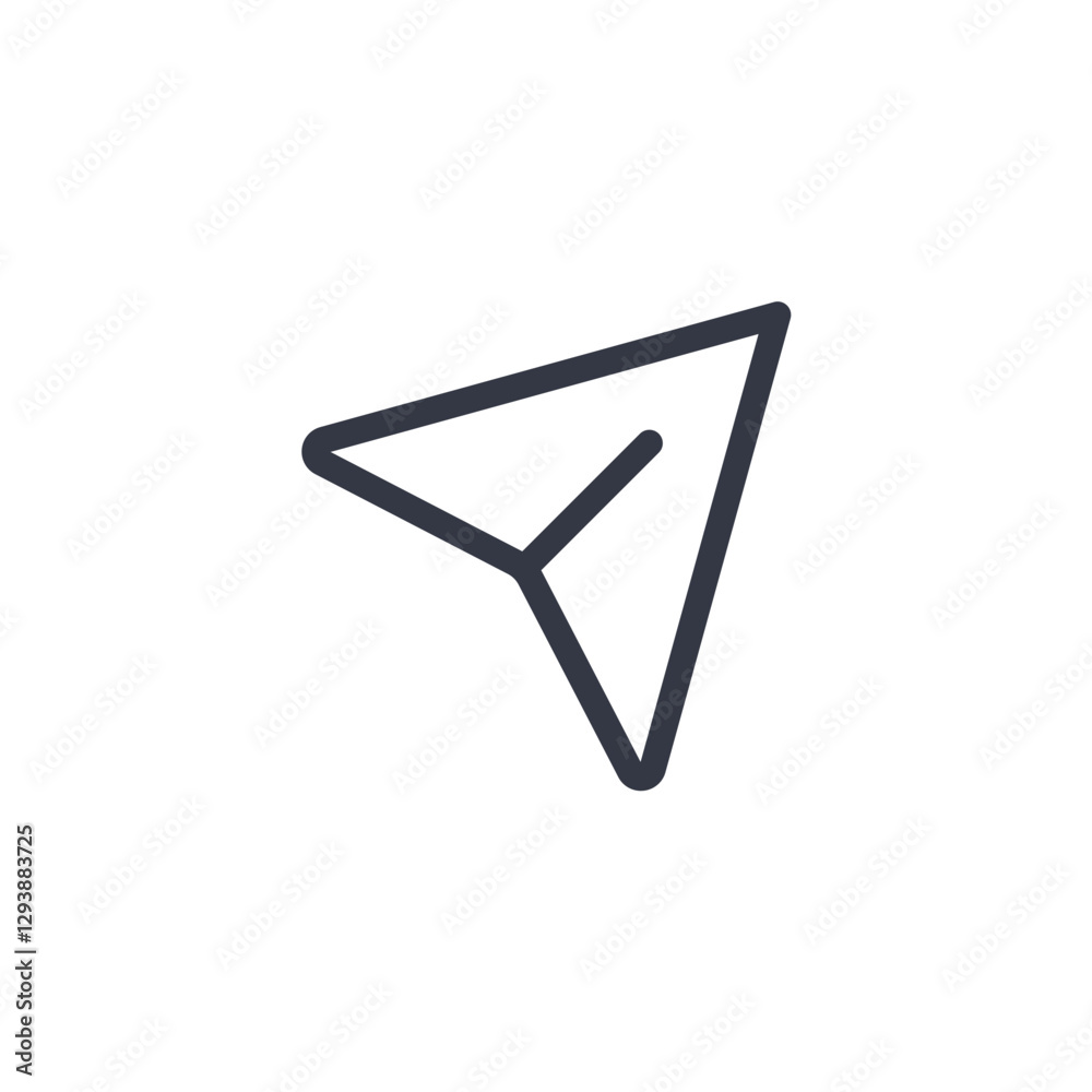 Aufkleber paper plane icon symbol vector sign isolated on white background illustration for graphic and web de