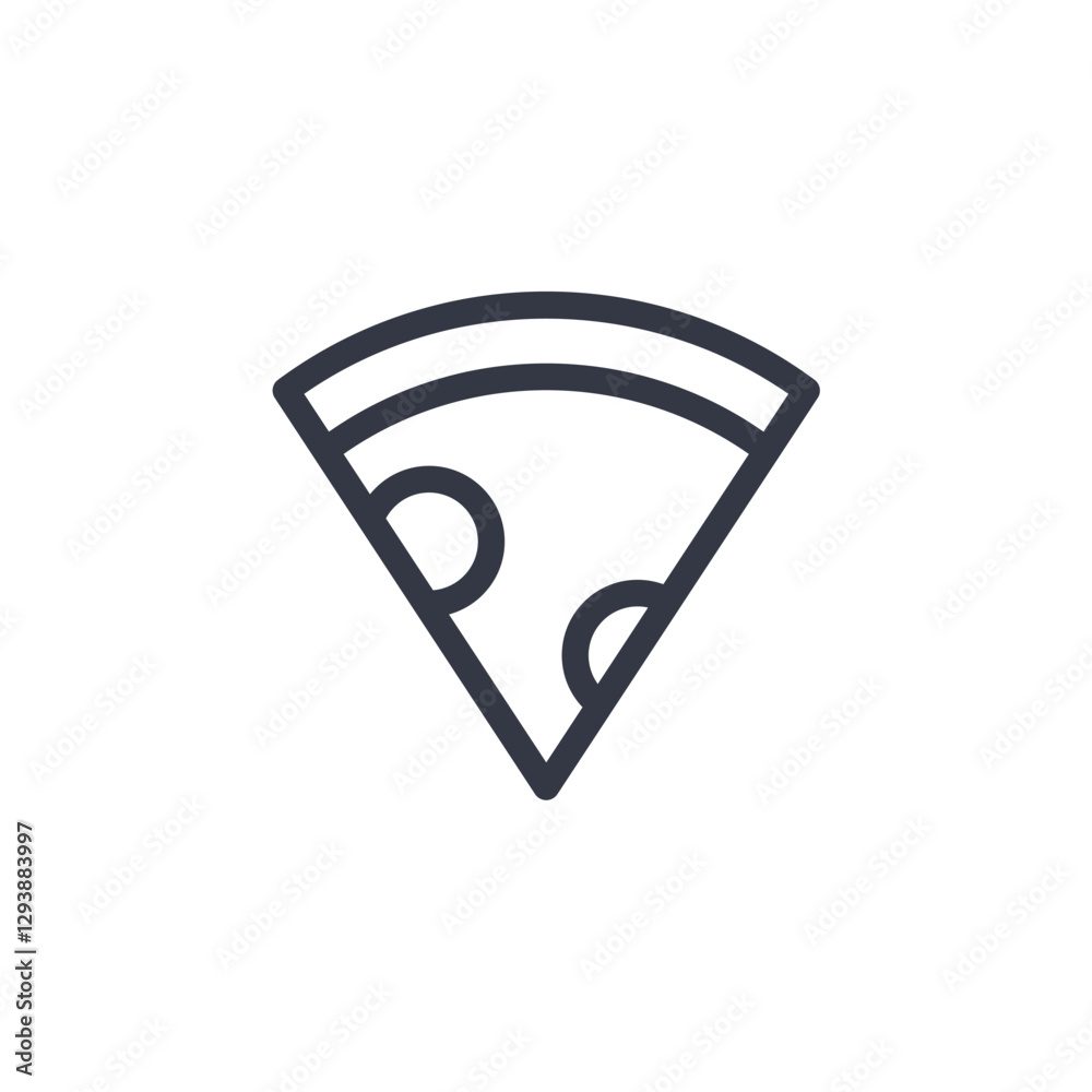 Poster pizza icon symbol vector sign isolated on white background illustration for graphic and web design