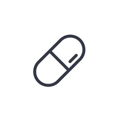 pill capsule icon symbol vector sign isolated on white background illustration for graphic and web design