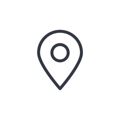 pin location icon symbol vector sign isolated on white background illustration for graphic and web design