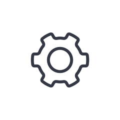 gear icon symbol vector sign isolated on white background illustration for graphic and web design
