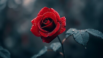 Focused red rose
