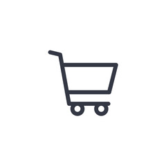 shopping cart icon symbol vector sign isolated on white background illustration for graphic and web design