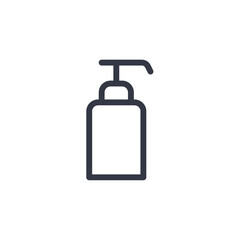 soap hand bottle icon symbol vector sign isolated on white background illustration for graphic and web design