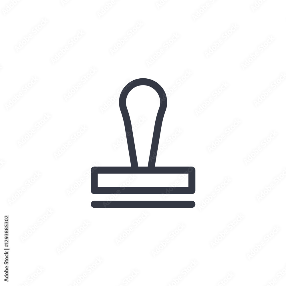 Poster stamp icon symbol vector sign isolated on white background illustration for graphic and web design