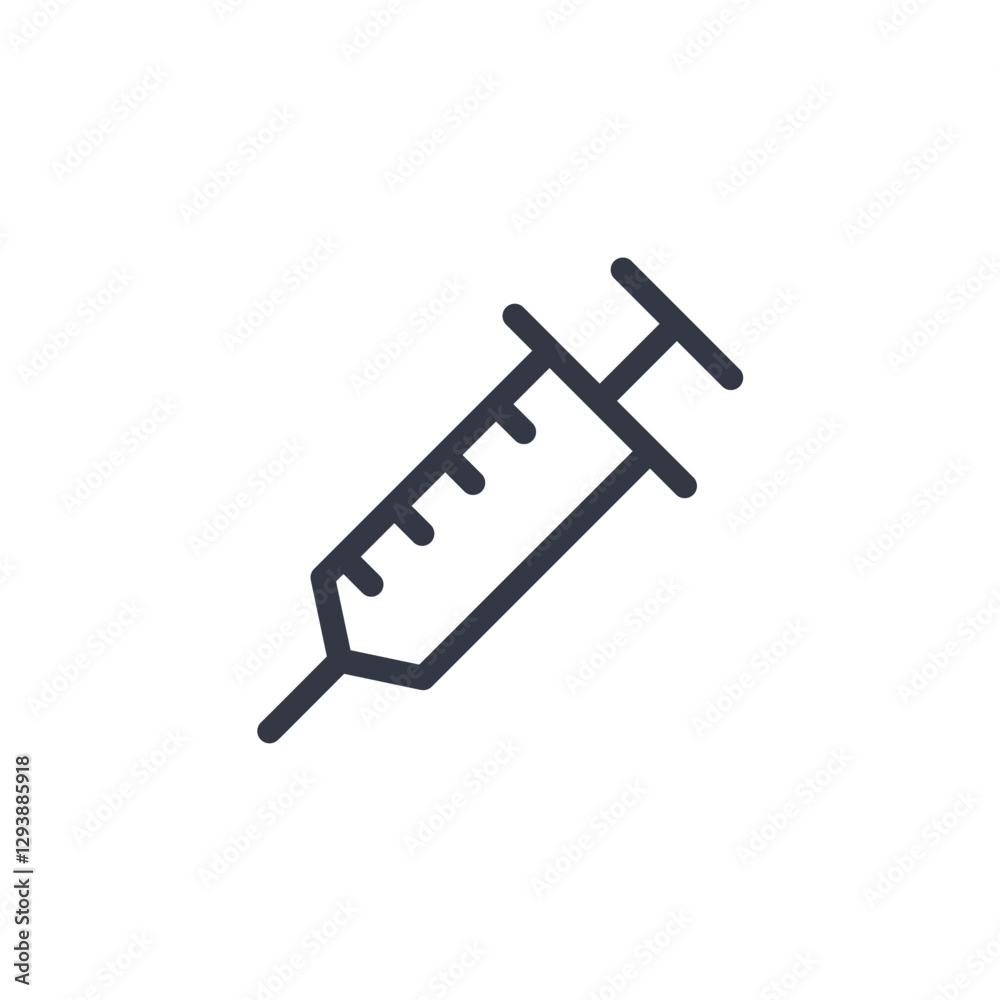 Aufkleber syringe icon symbol vector sign isolated on white background illustration for graphic and web design