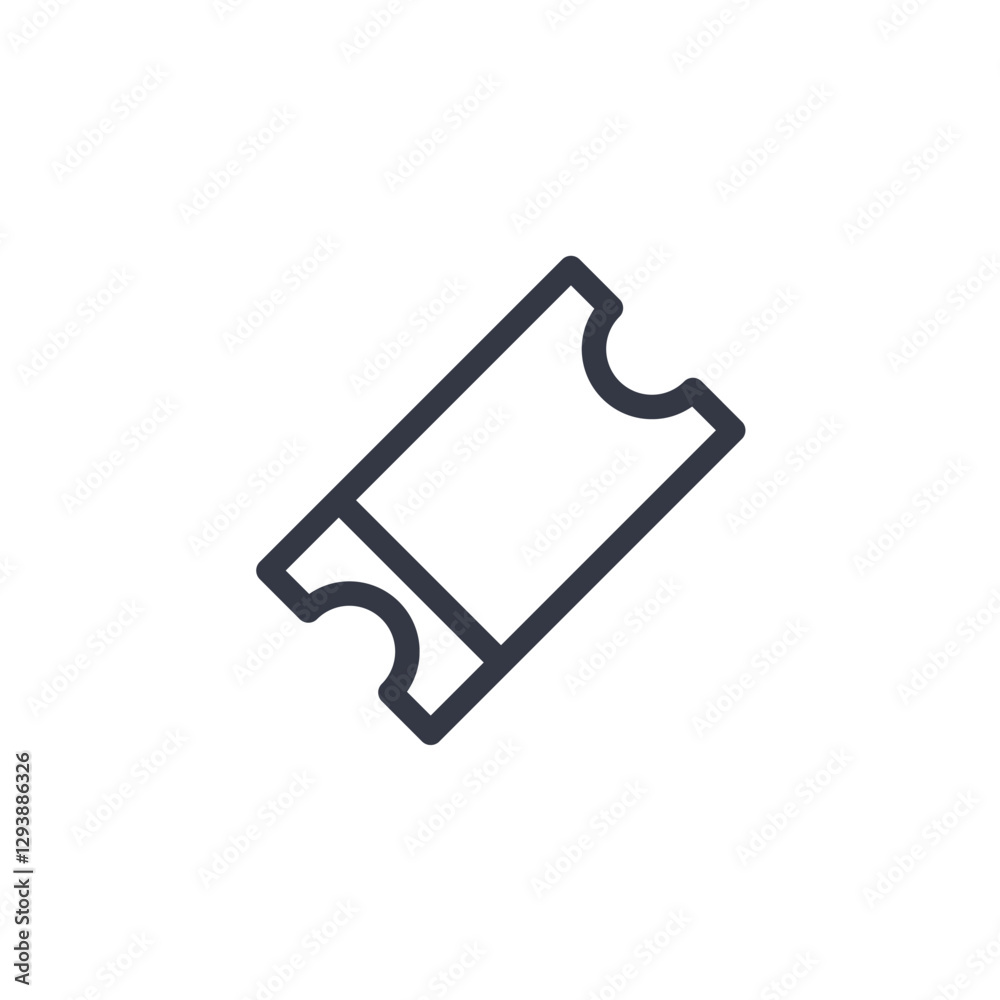 Leinwandbilder ticket icon symbol vector sign isolated on white background illustration for graphic and web design
