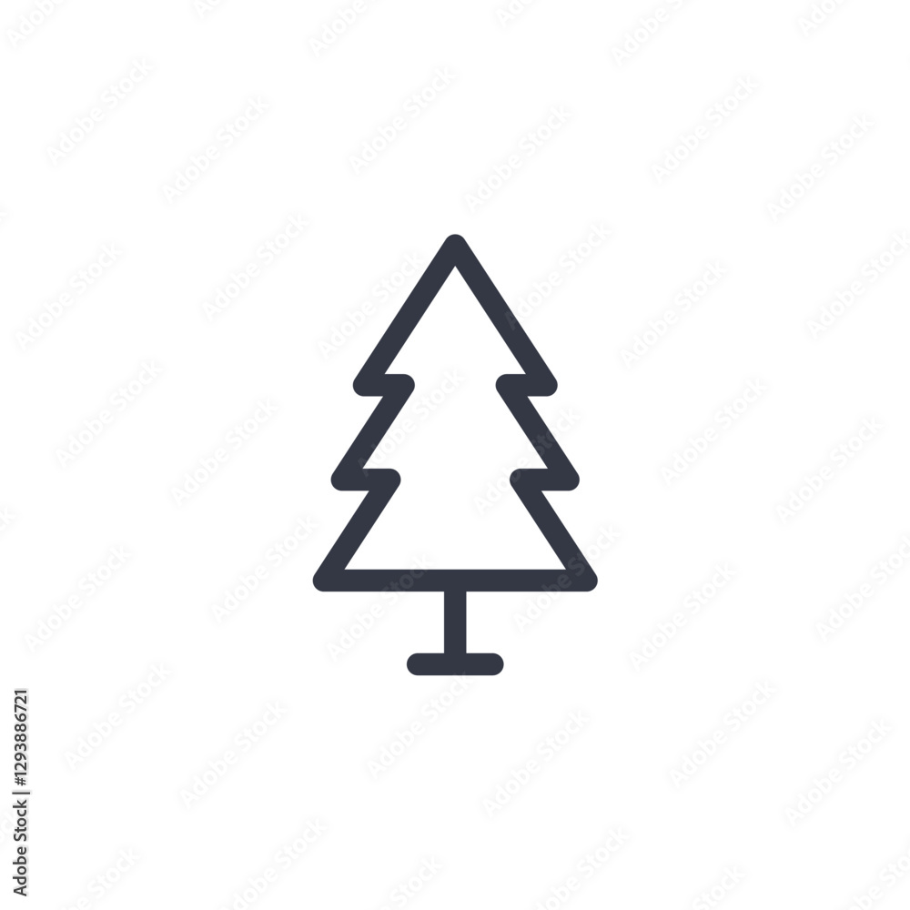 Fototapete tree icon symbol vector sign isolated on white background illustration for graphic and web design