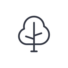 tree icon symbol vector sign isolated on white background illustration for graphic and web design