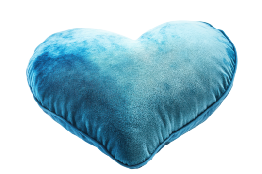 Decorative Throw Pillow with Patterned Fabric and Vibrant Colors: Isolated on Transparent Background