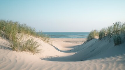 Sand dunes on beach