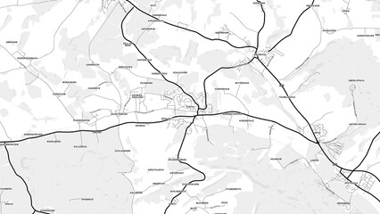 Fototapeta premium Minimalist Furth Street Map with Labels and Neighborhoods