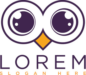 Mobile Orange owl logo with a modern minimalist creative design. A symbol of beauty, intelligence and professionalism. Suitable for branding, business and visual identity