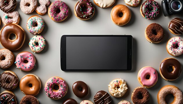 Donuts and Tablet Mockup