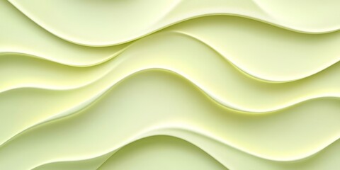 Obraz premium Pastel Green Wavy Backdrop 3D Minimalist Design, for Abstract Backgrounds Text Placement