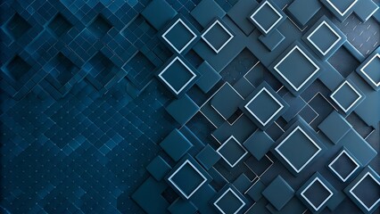 "Abstract Blue Connections"