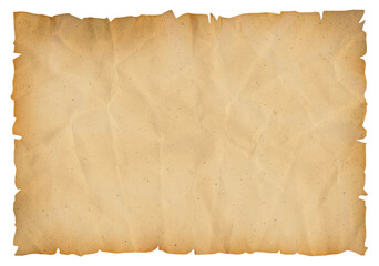 manuscript, treasure map, paper scroll template, isolated, extracted on transparent background, png file