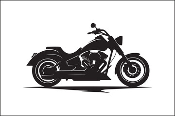 Fototapeta premium Elegant Vintage Motorcycle Vector Silhouette – Biker Lifestyle Art.