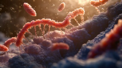 Obraz premium High Resolution Microscopic View of CRISPR Gene Editing in Progress