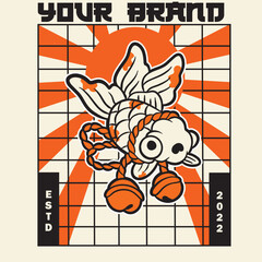 Free Vector | Flat design koi fish logo design	
