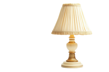 Stylish Table Lamp with Adjustable Shade and Smooth Finish: Isolated on Transparent Background
