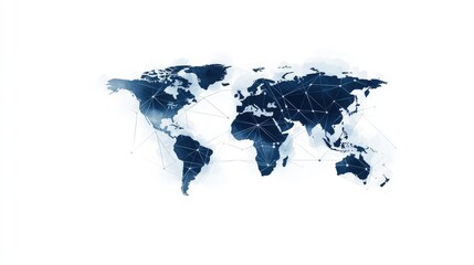 Obraz premium Detailed Illustrated World Map Showcasing Continents Countries and Borders