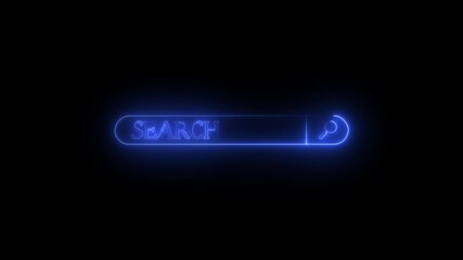 Search bar. blank animated alpha channel single blank Line. text box for searching database or web browser. 2d animated video clip. 4k size without background
