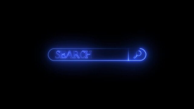 Search bar. blank animated alpha channel single blank Line. text box for searching database or web browser. 2d animated video clip. 4k size without background