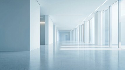 Modern Interior Space with Large Windows and Bright Natural Light