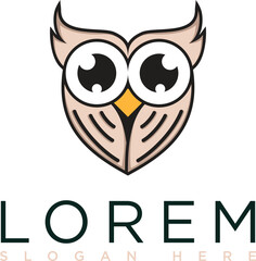 Naklejka premium Mobile Dark brown owl logo with a modern minimalist creative design. A symbol of warmth, intelligence and professionalism. Suitable for branding, business and corporate visual identity