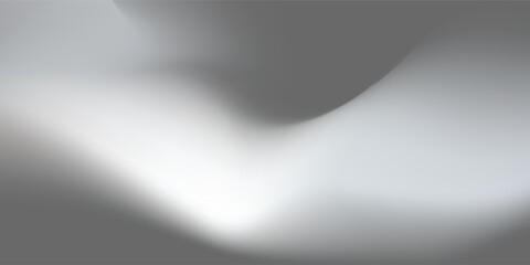 Silver foil background with metal mirror texture. Chrome gradient surface with light gloss. Vector aluminum grey sheet with reflection