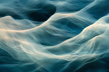 Ethereal flowing waves in shades of blue.