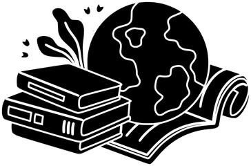 earth illustration leaf silhouette world logo love icon plant outline nature day bird olive ecology sky environment poster pigeon shape to vector graphic background