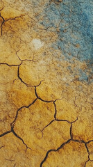 Close-Up of Realistic Cracked Desert Sand Texture